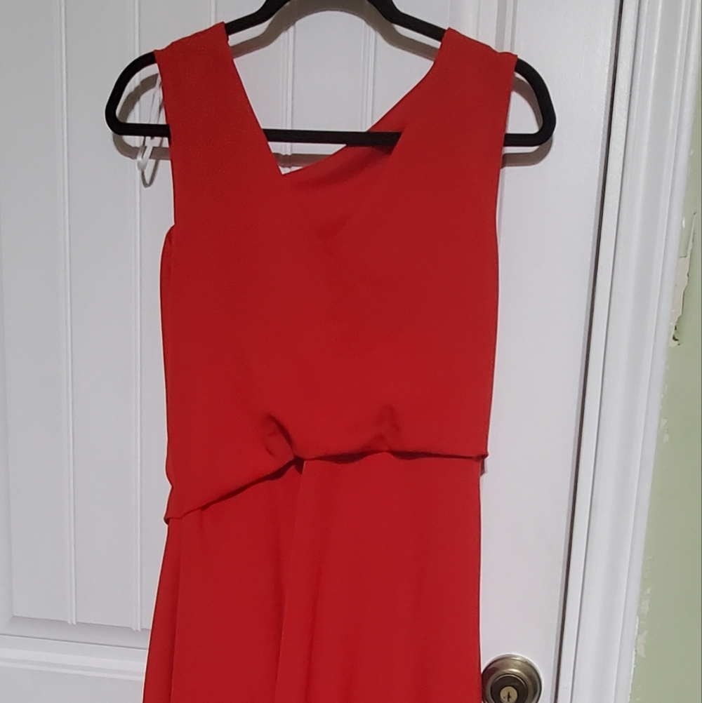 Donna Ricco Red Dress Size 10 - Picture 3 of 5